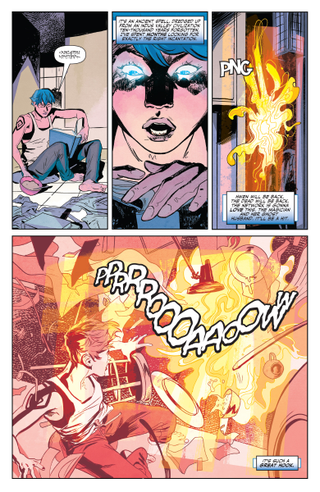 Doctor Mirage attempting a spell to restore her connection to the Deadside.
